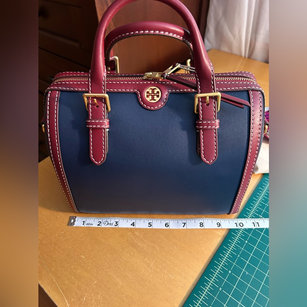 Tory Burch T Monogram Color Block Barrel Bag - Picture 11 of 16